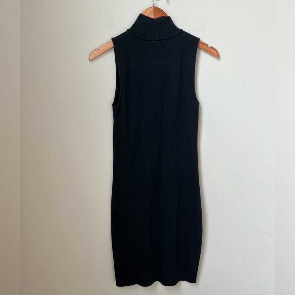 TNA Turtleneck Sleeveless Black Midi Dress Size M